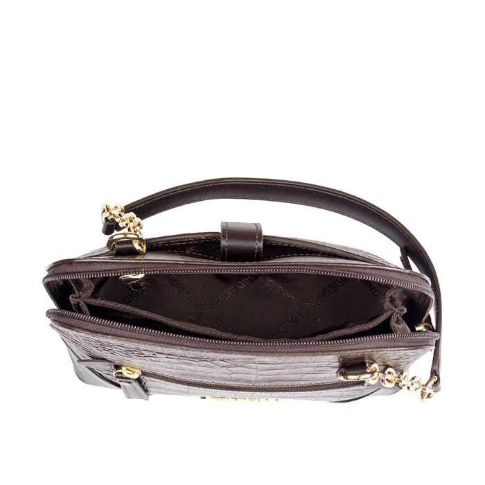 Fl Heidi Brown Leather Shoulder Bag