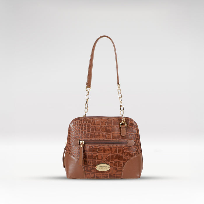 Fl Heidi Tan Leather Shoulder Bag