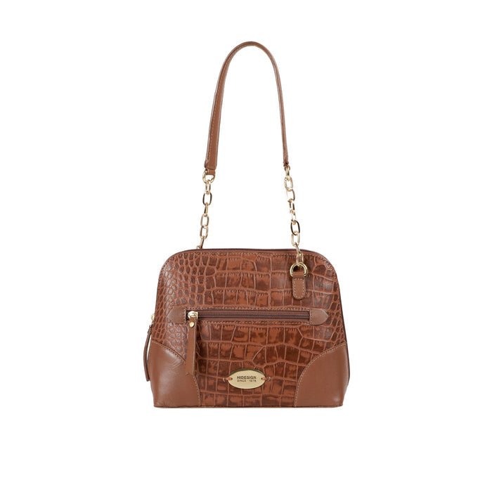Fl Heidi Tan Leather Shoulder Bag