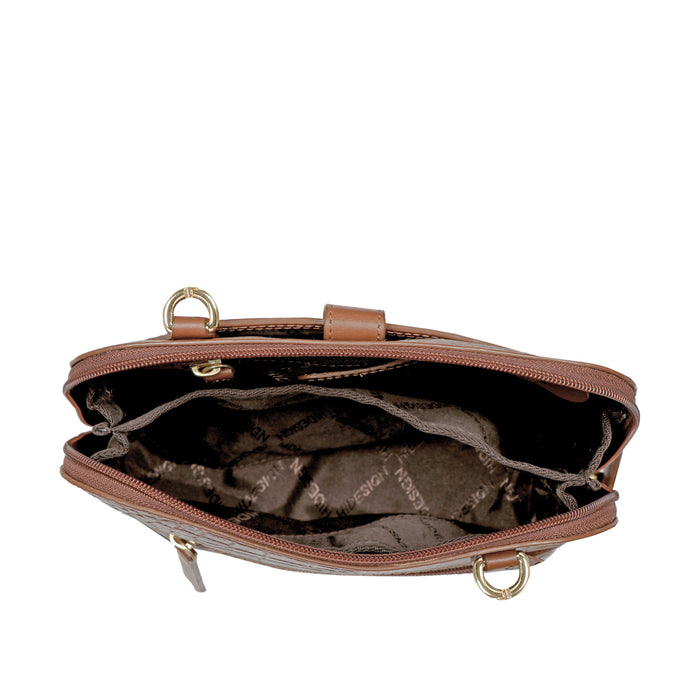 Fl Heidi Tan Leather Shoulder Bag