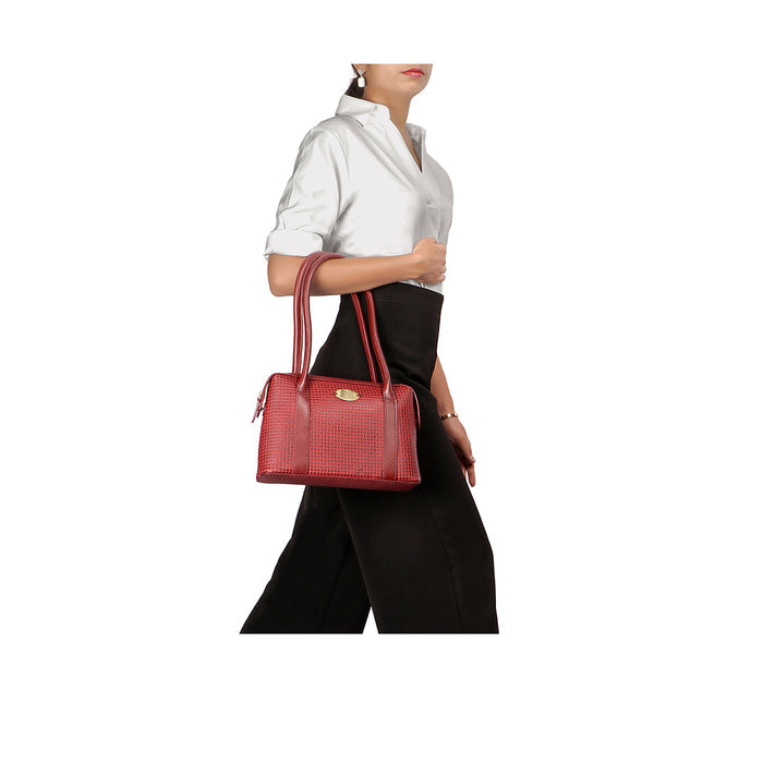 Fl Kendall Red Leather Shoulder Bag