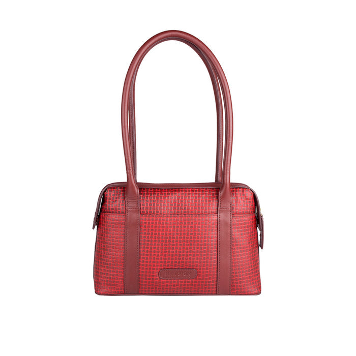 Fl Kendall Red Leather Shoulder Bag