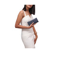 Fl Natalia W1  Blue Leather Bi-Fold Wallet