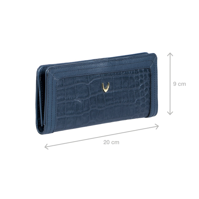 Fl Natalia W1  Blue Leather Bi-Fold Wallet