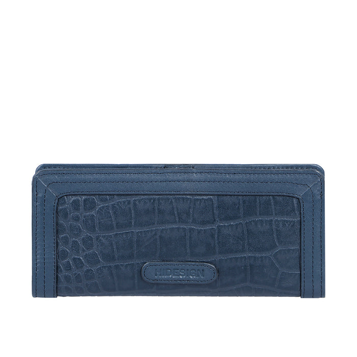 Fl Natalia W1  Blue Leather Bi-Fold Wallet
