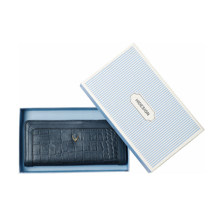 Fl Natalia W1  Blue Leather Bi-Fold Wallet