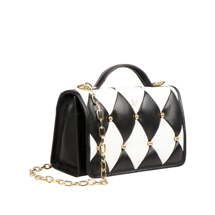 Flapper Girl 04 Black Leather Satchel