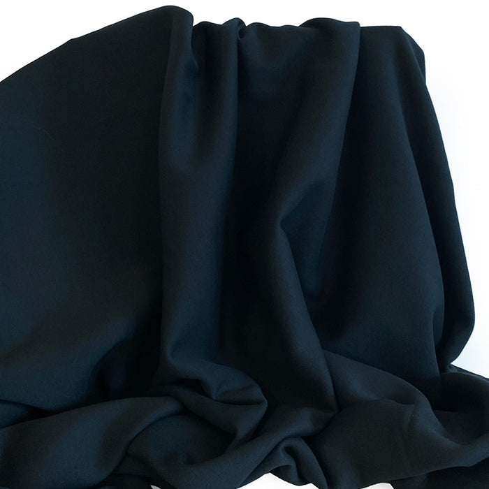 Fleece Knit | Cotton - Black - Fabric + Flow Textile Co.