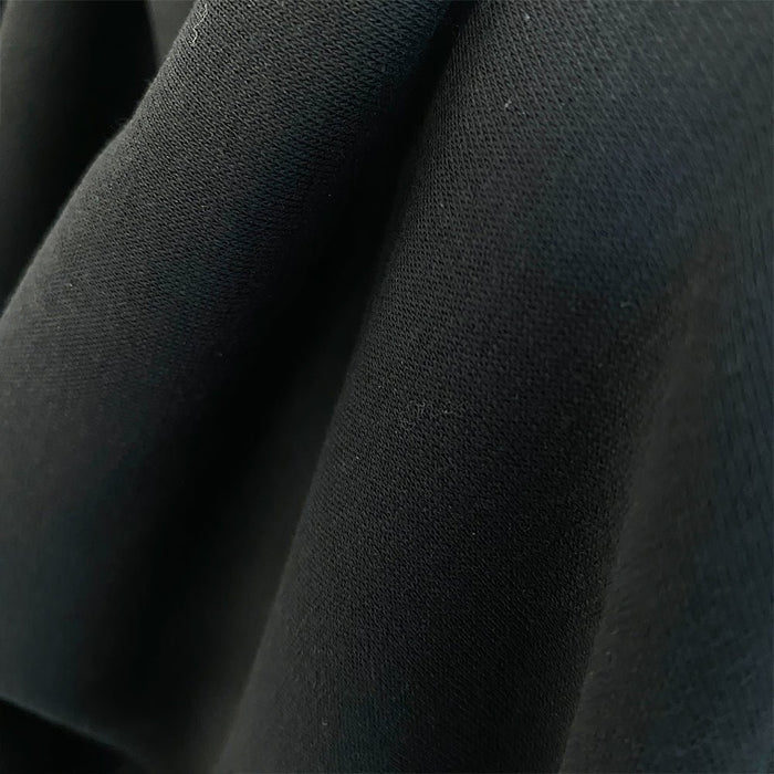 Fleece Knit | Cotton - Black - Fabric + Flow Textile Co.