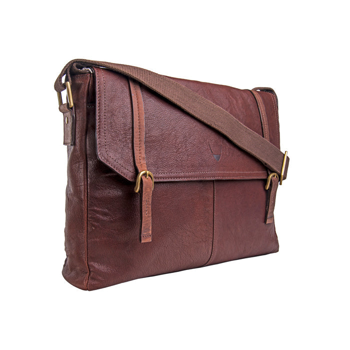 Fleet Street 03 Brown Leather  Messenger Bag