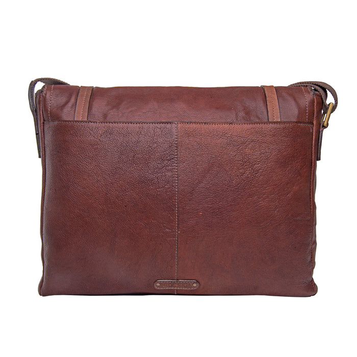Fleet Street 03 Brown Leather  Messenger Bag