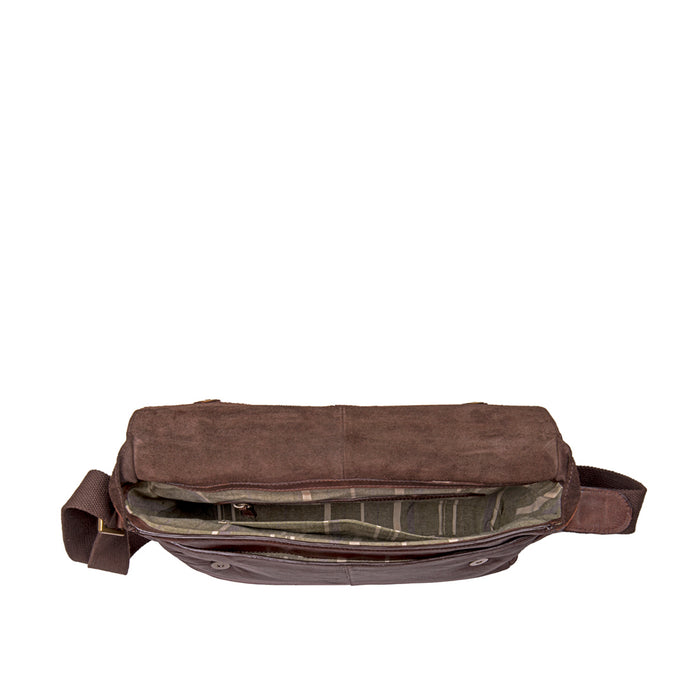 Fleet Street 03 Brown Leather  Messenger Bag