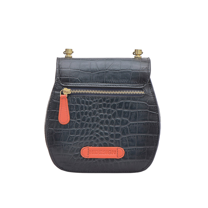 Fling 01 Blue Leather Sling Bag