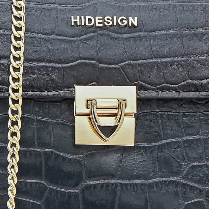 Fling 01 Blue Leather Sling Bag