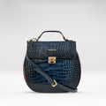 Fling 02 Blue Leather Satchel