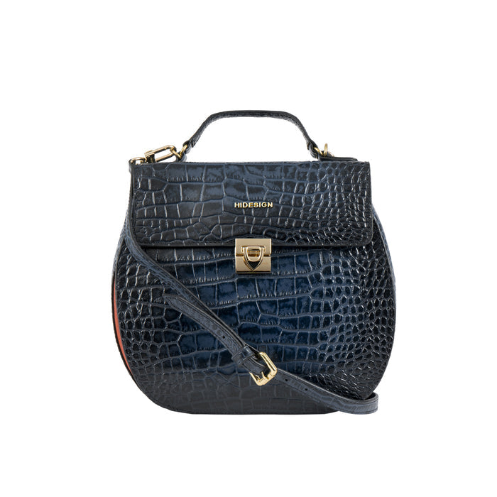 Fling 02 Blue Leather Satchel