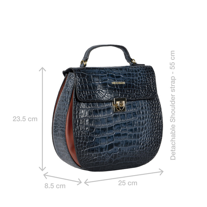 Fling 02 Blue Leather Satchel