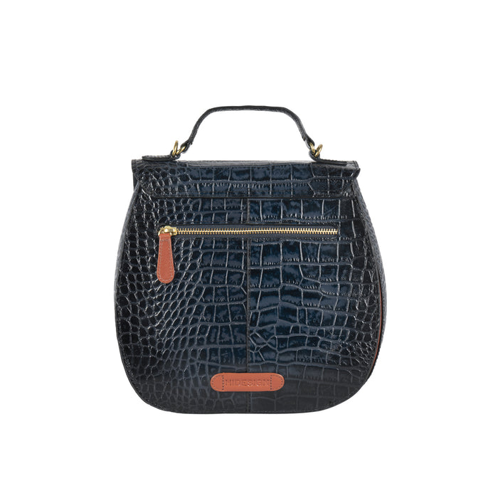 Fling 02 Blue Leather Satchel