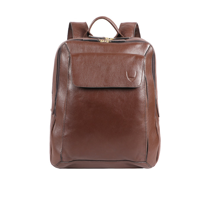 Flint Brown Leather  Backpack