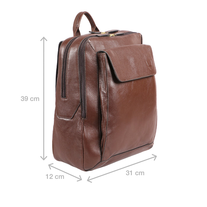 Flint Brown Leather  Backpack