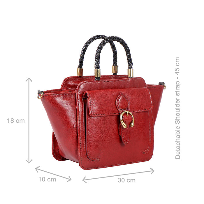 Forest 01 Red Leather Satchel