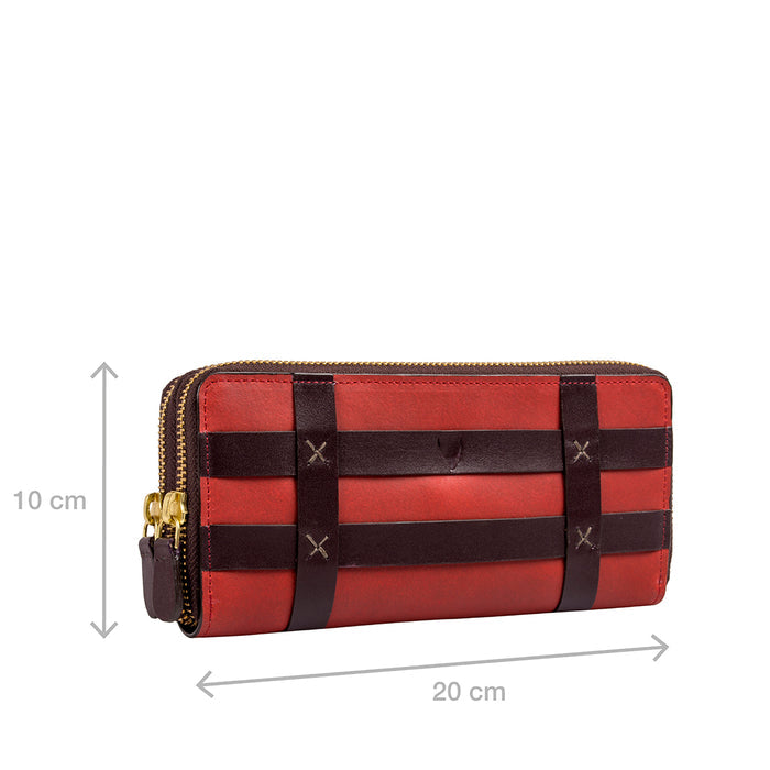 Freedom W1 Brown Leather Double Zip Around Wallet