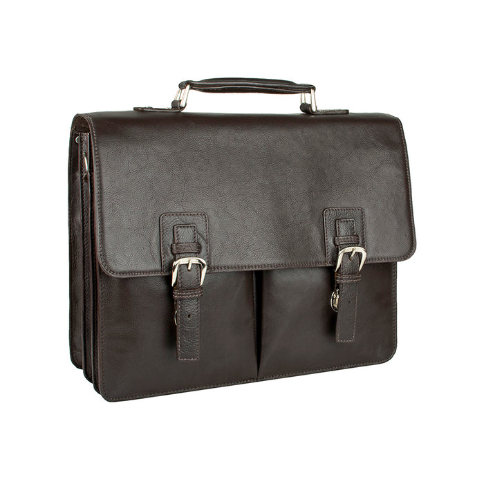 Gareth Hd 827 Brown Leather  Briefcase