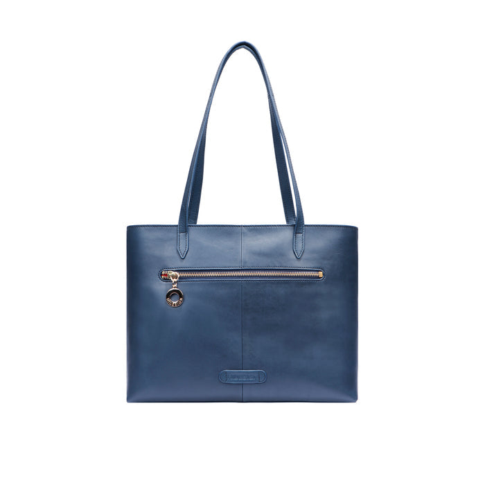 Gatsby 01 Blue Leather Tote Bag