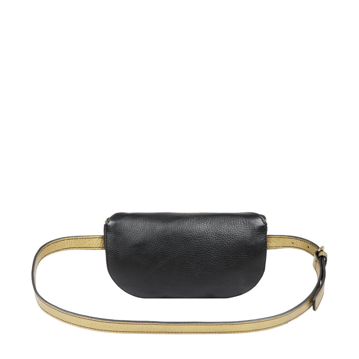Gothic 01 Black Leather Belt Bag