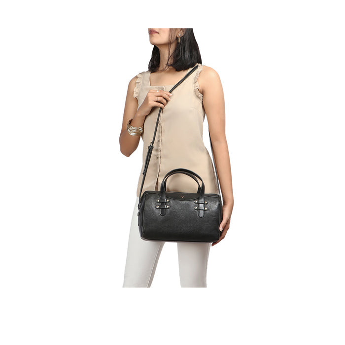 Gothic 02 Black Leather Satchel