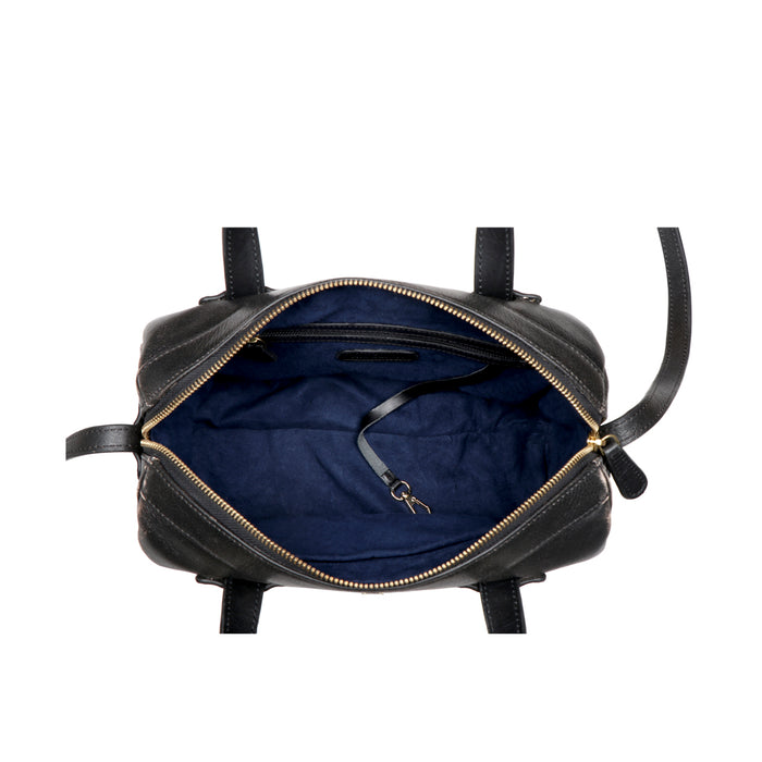 Gothic 02 Black Leather Satchel