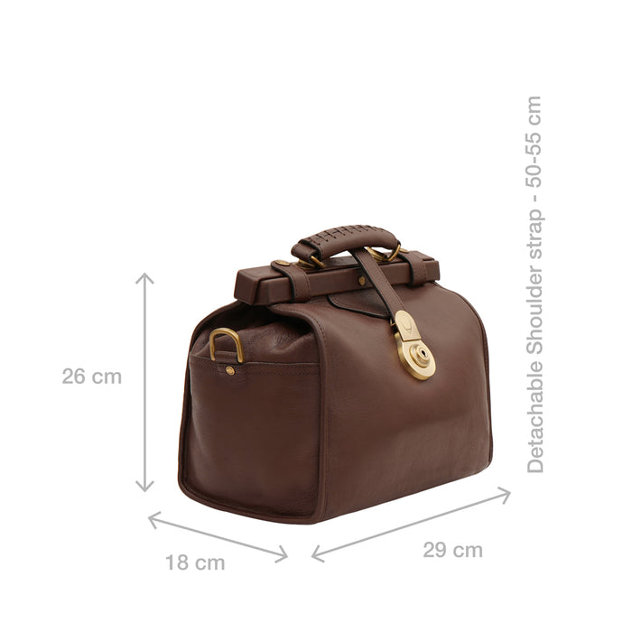 Grazia Brown Leather Satchel