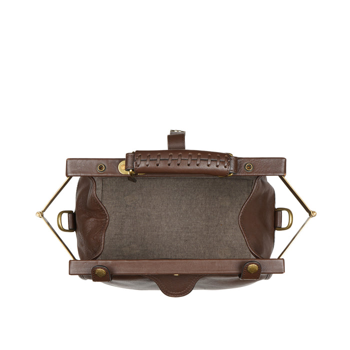 Grazia Brown Leather Satchel