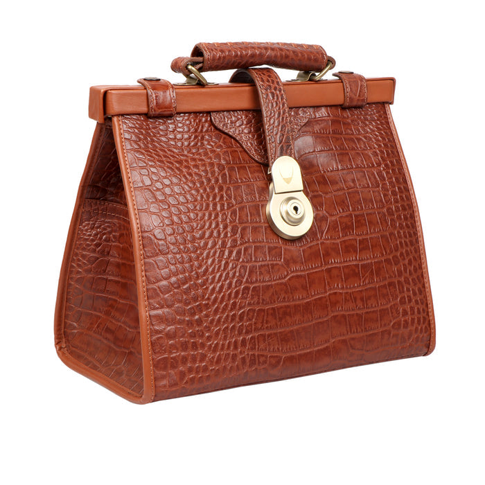 Grazia Tan Leather Satchel