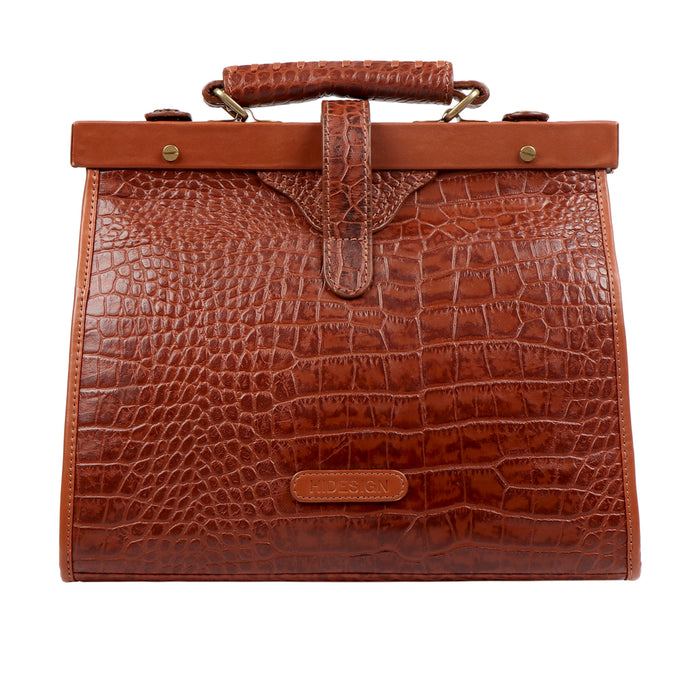 Grazia Tan Leather Satchel