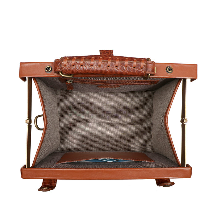 Grazia Tan Leather Satchel