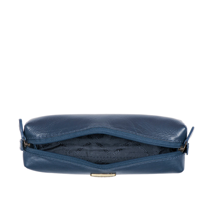H3 Blue Leather Pencil Case