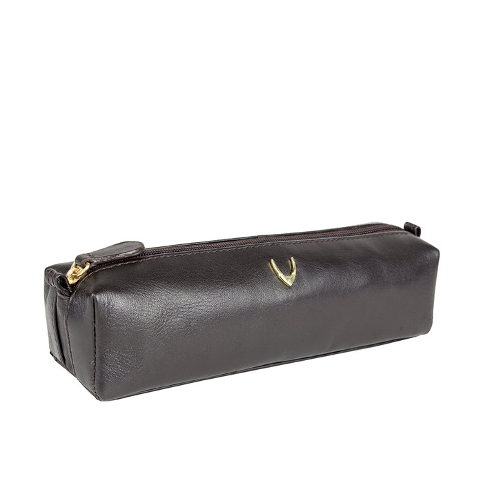 H3 Brown Leather Pencil Case