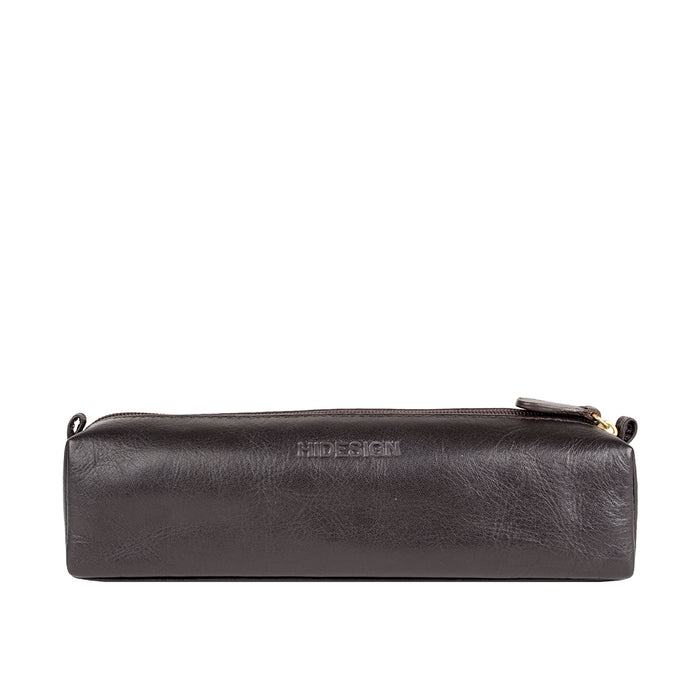 H3 Brown Leather Pencil Case