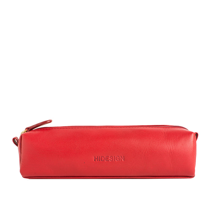 H3 (Pencil Case) Red Leather Pencil Case