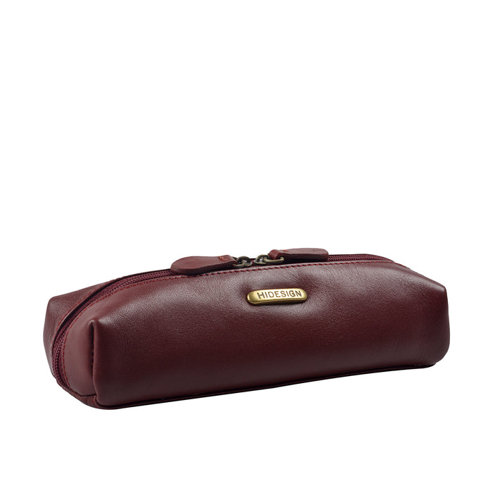 H3 Red Leather Pencil Case