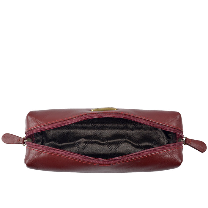 H3 Red Leather Pencil Case