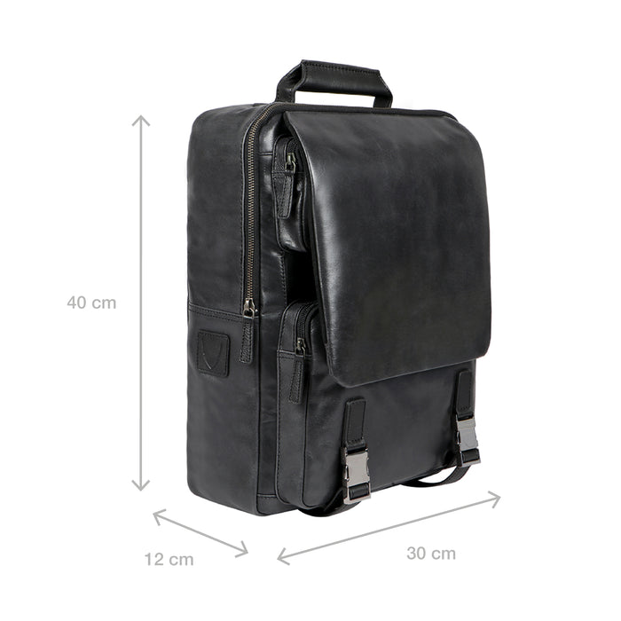 Hard Rock 03 Black Leather  Backpack