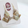 Harlow Hook Earrings in Neutral Stone
