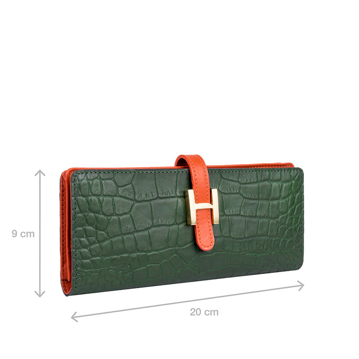 Harper W2 Green Leather Bi-Fold Wallet