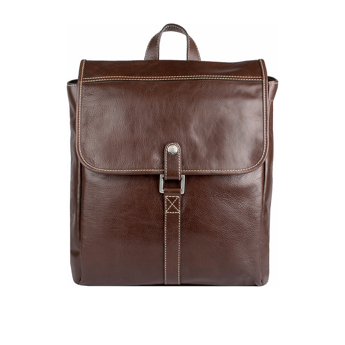 Hb 002 Hector Brown Leather  Backpack