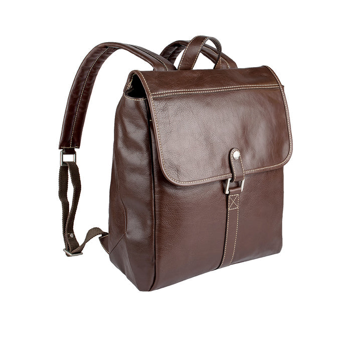Hb 002 Hector Brown Leather  Backpack