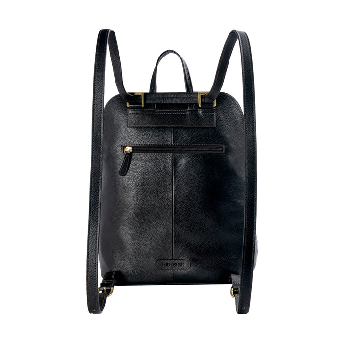 Human 01 Black Leather Backpack