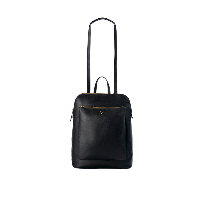 Human 01 Black Leather Backpack