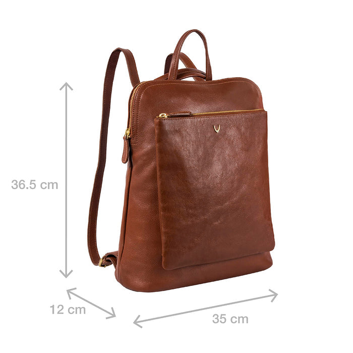 Human 01 Tan Leather Backpack